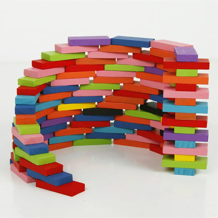 

Children Solid Wood 1000 PCs Block Domino Standard Multi-Wood Game with Domino Adult Dominoes Toy
