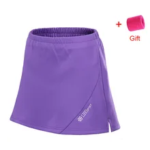 Женская Спортивная юбка, одноцветная Спортивная юбка для бадминтона, тенниса, юбки для женщин, теннисные юбки с безопасными шортами