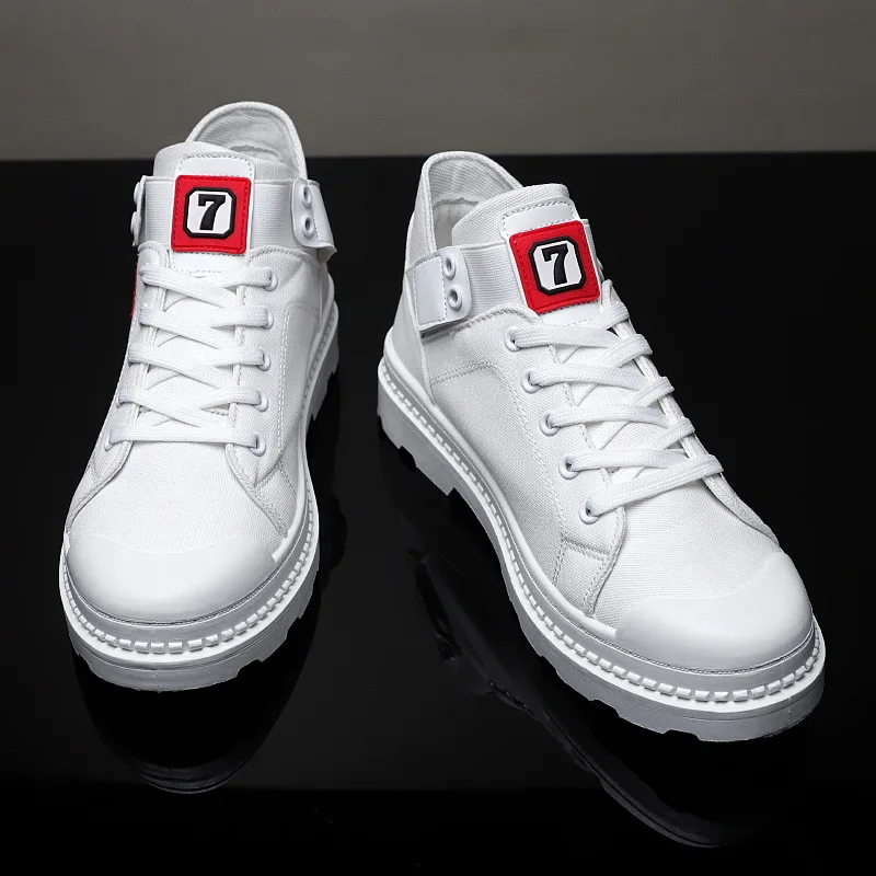 

2019 Summer New Style Korean-style Trend Versatile High-top Board Shoe Men Casual Canvas Shoe Breathable Martin Boots
