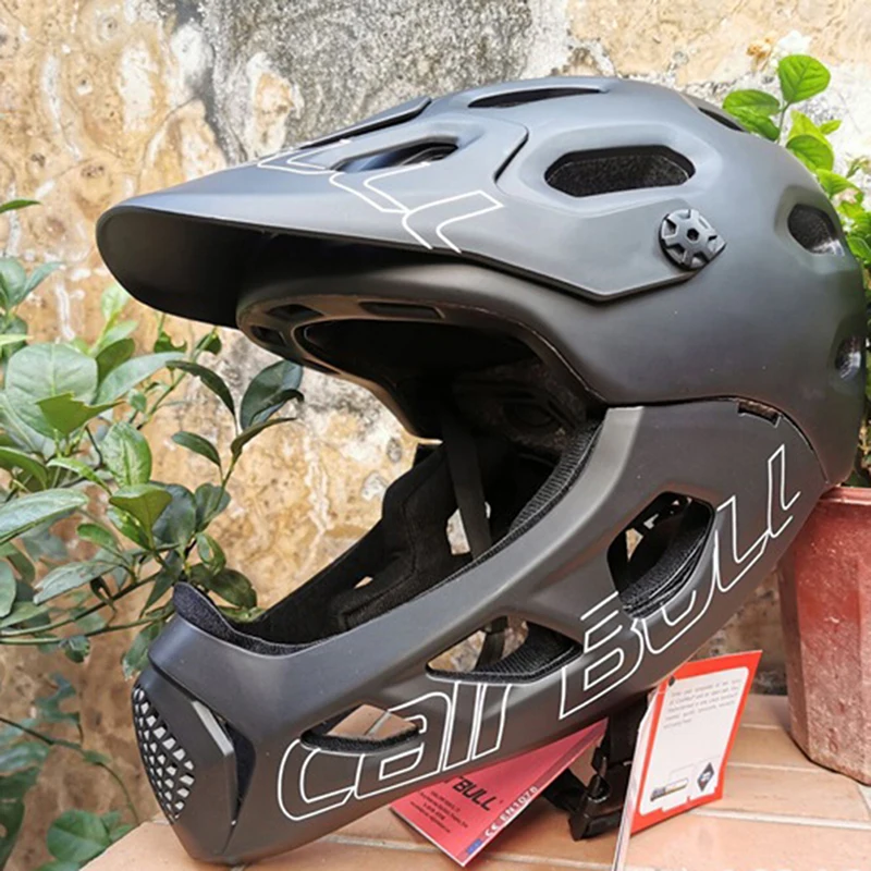 Adult Full Face Bike Helmet MTB Mountain Road Bicycle Full Covered Helmet Motorcycle DH Downhill Cycling Helmet