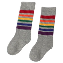 Милые радужные осенне-зимние гольфы без пятки для детей или малышей, DXAD