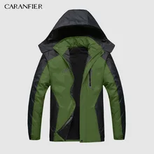 CARANFIER para hombre chaquetas térmicas de lana de invierno rompevientos para deportes al aire libre senderismo Camping chaqueta con capucha de talla grande XL-6XL