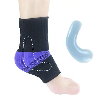 

1Pc Silicone Ankle Guard Ankle Pad Knitting Ankle Brace Sports Ankle Support for Exercise Basketball Ankle Sprain Size S (Black)