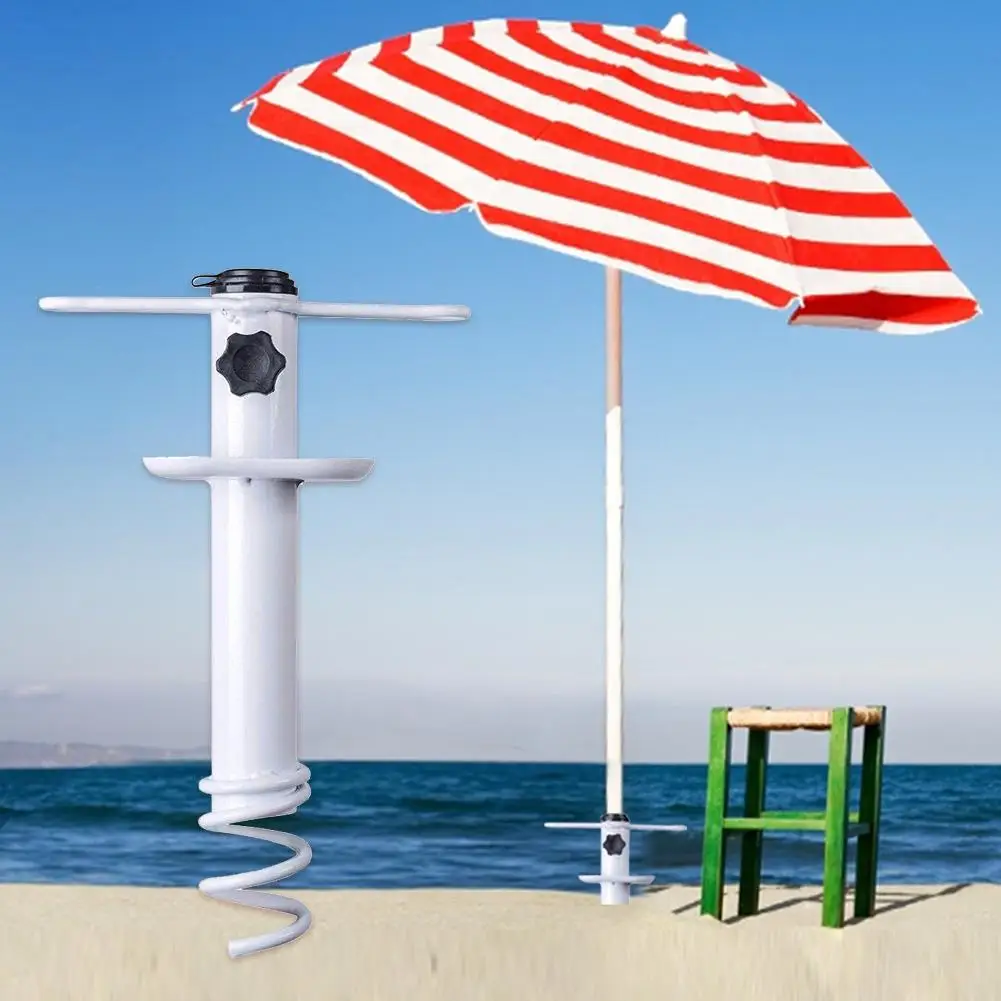 Beach Umbrella Anchor Sand Auger Stand Windproof Portable Beach Sand