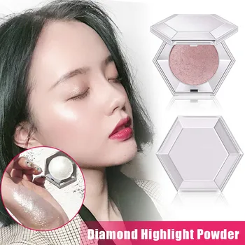 

Hot sale Sparking Diamond Highlight Powder Highly Pigmented Ultra-glossy Shimmering Highlight Profile Face Makeup