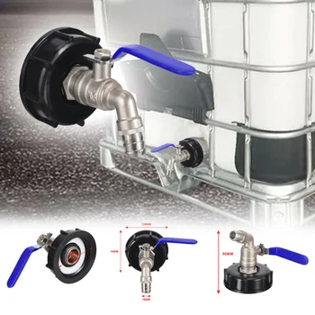 

IBC Adapter With Drain Valve Ball Valve Rainwater For 1000 Liter Container Tank Valve Fitting Parts For Home Garden Water Connec