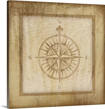 

Wall Art Poster HD Prints Modular Pictures Canvas Painting Yellow Compass Home Cool Direction Decoration For Living Room Frame