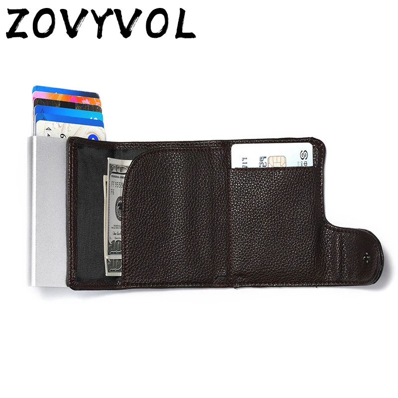 

ZOVYVOL Rfid Card Holder Men Wallets Money Bag Male Vintage Black Short Purse 2019 Small Leather Slim Wallets Mini Wallets Thin