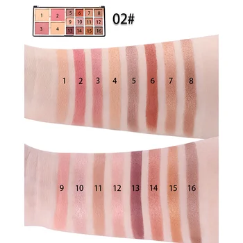 

Hot Cosmetics Set 12 Colors Eyeshadow Palette with 2 Blush 2 Pressed Powder CNT 66