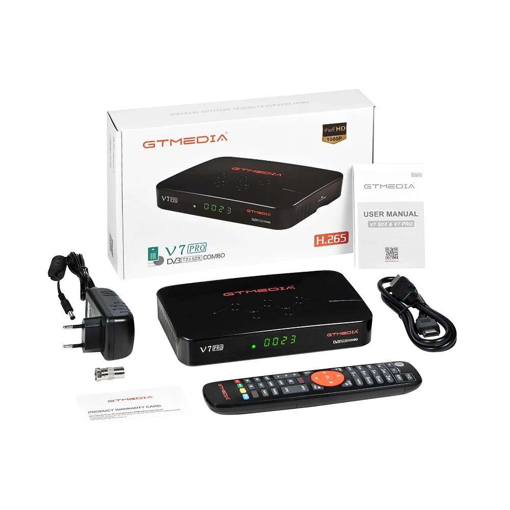 Receptor de Satélite Gtmedia Combo Dvb-s2 Suport H.265 Powervu Biss Chave Ccam Newam Youtube Usb Wifi 1080p hd Completo v7 Pro Dvb-t2 - Image 5