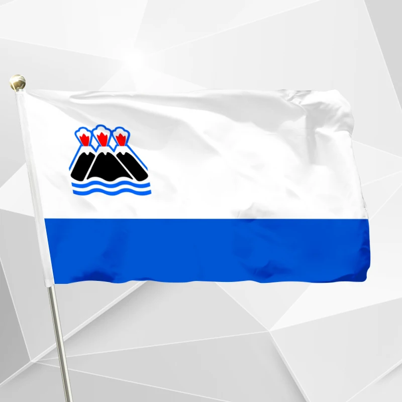 

Russia Kamchatka Oblast Flag 90x150cm 3x5ft 100D Polyester Double Stitched High Quality Free Shipping 60x90cm 21x14cm Banner