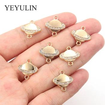 

10pcs 16x16mm DIY Fashion Metal Enamel Cosmos Planet Space Charms Bracelet Pendants For Necklace Earring Jewelry Making Material
