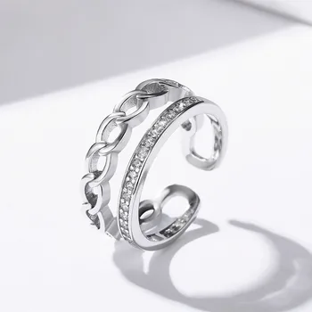 

SODROV 925 Sterling Silver Open Party Ring Jewelry for women R048