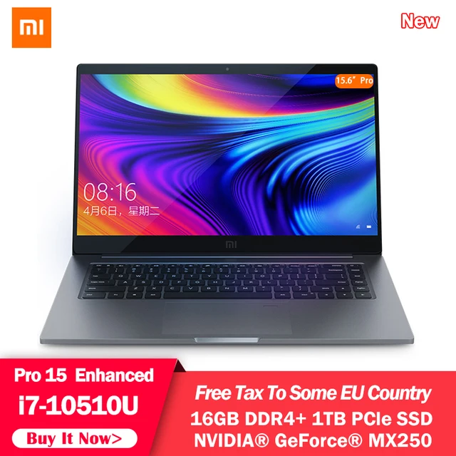 $1359,99 Original Xiaomi Mi Laptop Notebook 156 Pro Enhanced i710510U 16GB RAM 1TB SSD 100 sRGB Ultra Sl