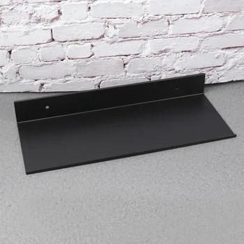 

Black Bathroom Shelf Wall Mount Shelving Space Saving Rustproof Extra Strong Floating Shelves Storage Rack(40cm)