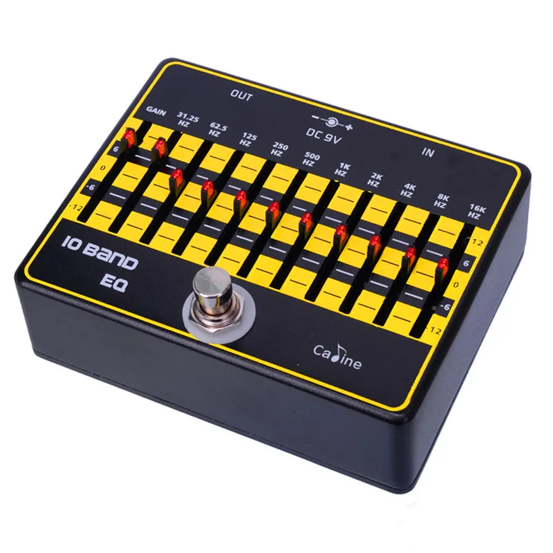 Caline CP-24 10 полосный эквалайзер True Bypass дизайн гитары педаль эффектов с бесплатным разъемом