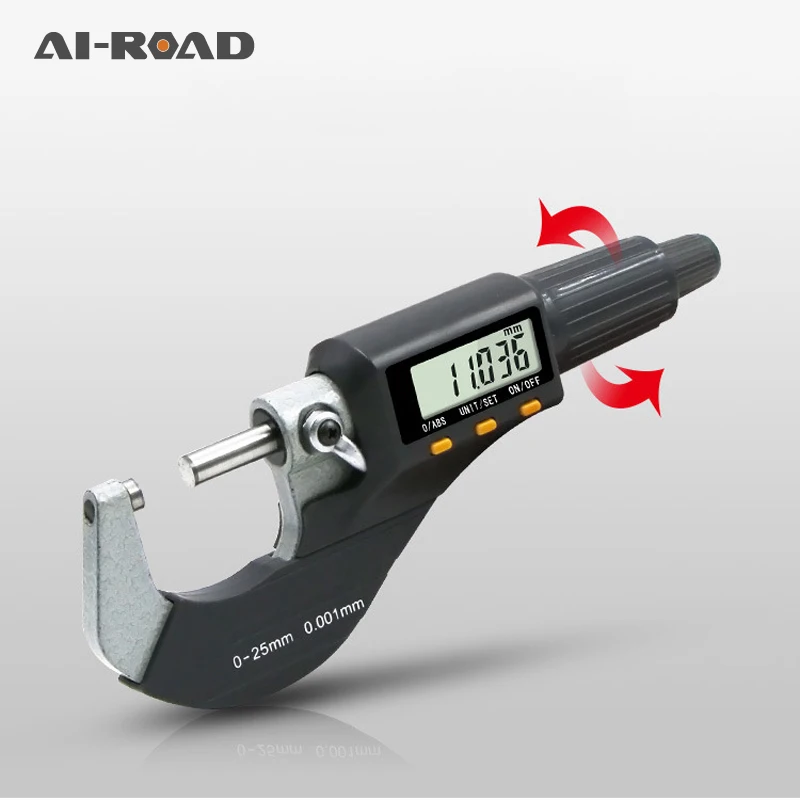 

0-25mm/0.01mm Electronic Outside MicrometerDigital Caliper gauge mm/inch Carbide Measure Tools DIY LCD External Micrometer