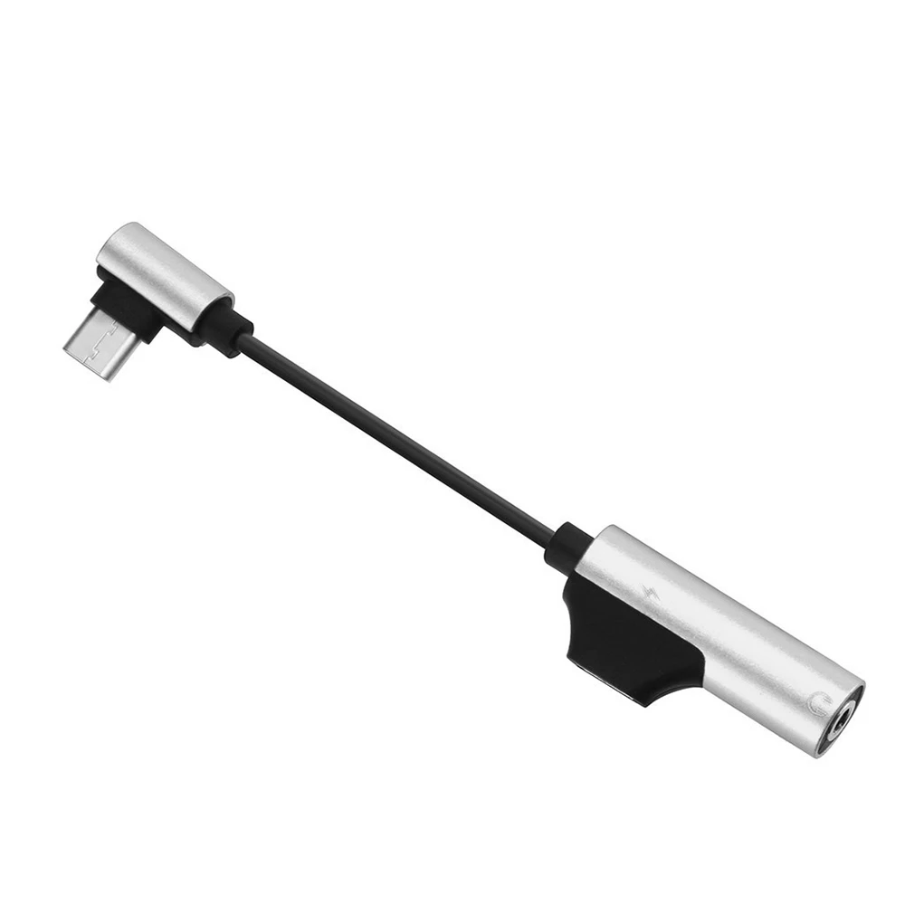 2 в 1 USB C аудио кабель Тип C до 3,5 мм разъем Aux Наушники вызова музыка зарядный адаптер для Xiaomi samsung huawei htc - Color: Silver