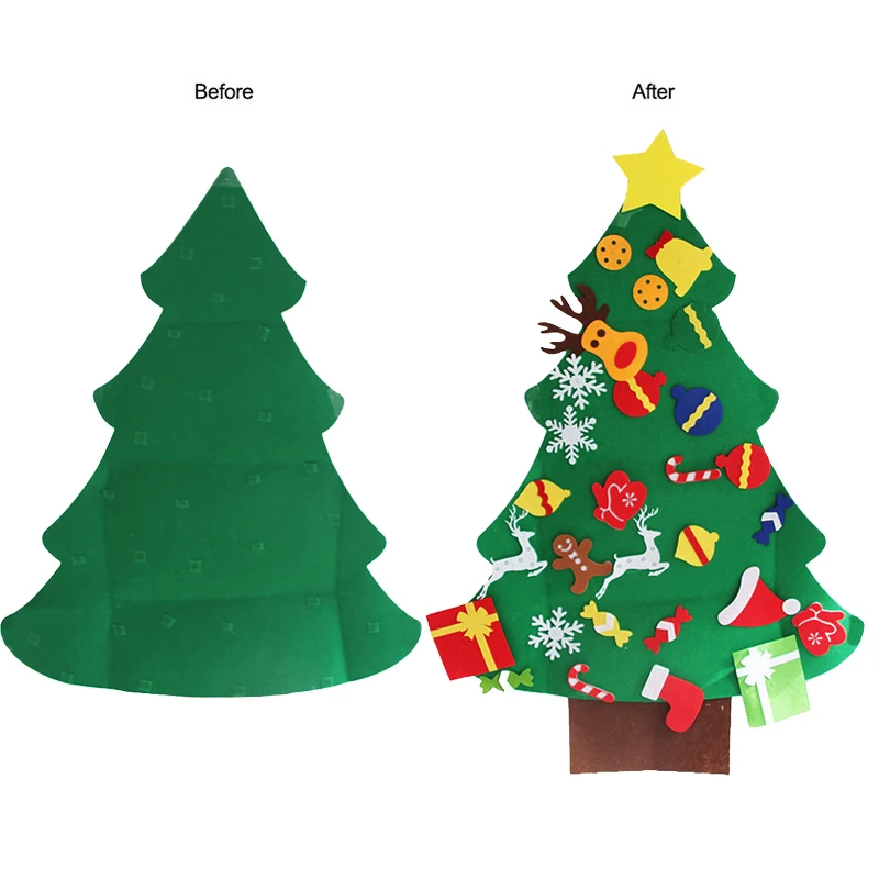 1 Набор DIY войлочные елочные украшения Navidad рождественские украшения для дома Natal Kerst год подарок для детей Xmas Noel