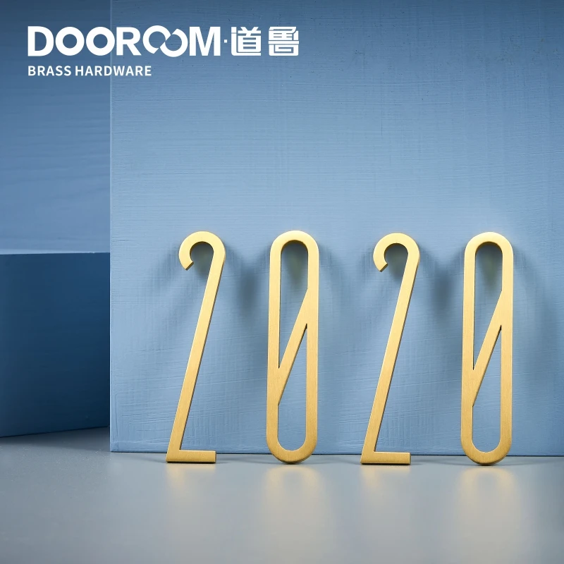 Dooroom креативные латунные цифры 0 9 для дверных тарелок номер дома Номера номера