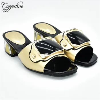 

Wonderful Party Gold African Mediun Heel Lady Shoes 88-8 Heel Height 5CM, 5 Color