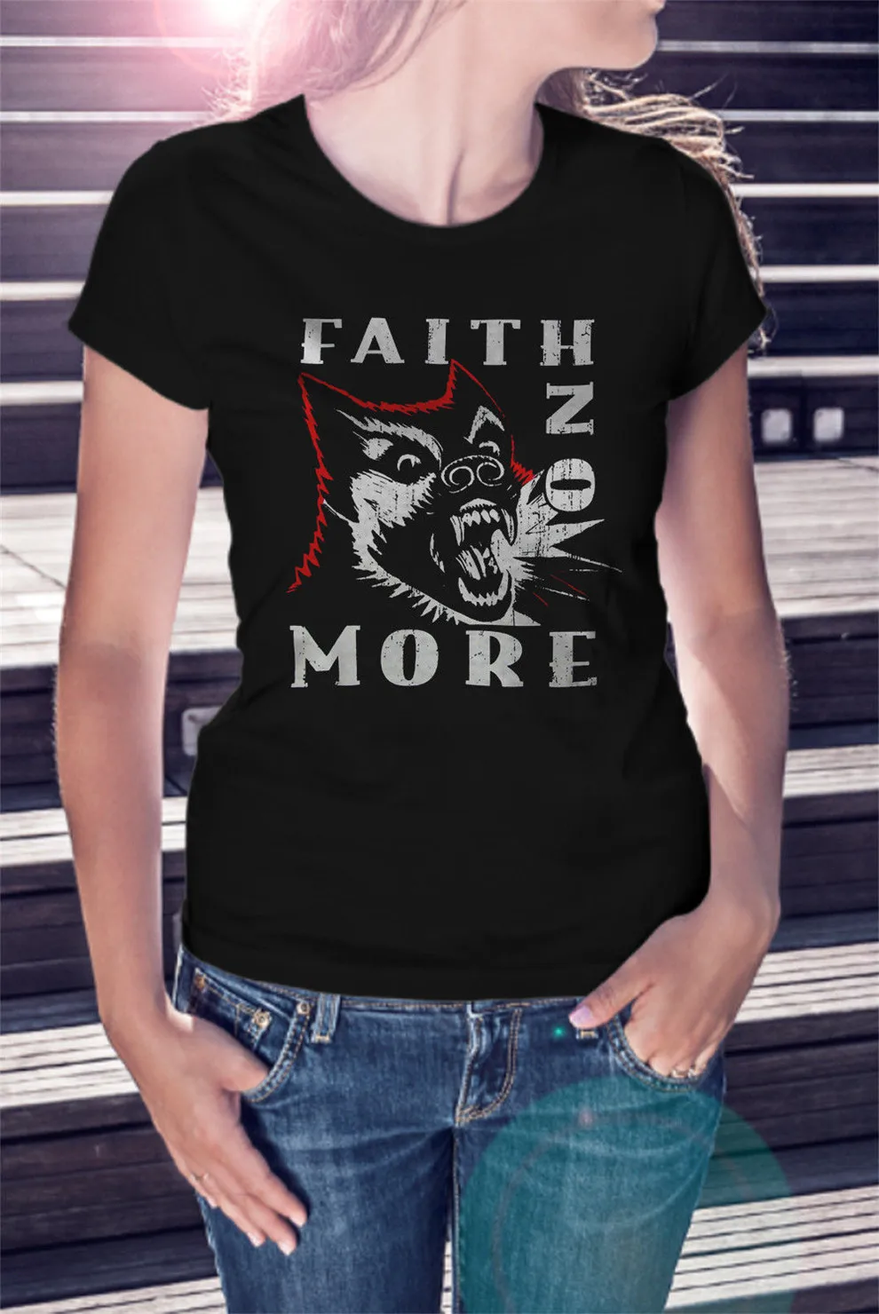 Женская Черная Футболка Faith No More футболка с логотипом метал группы майка Patton Mr Bungle