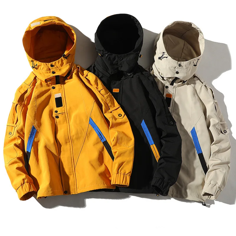 

100% Polyester High Quality 2019 Cargo Tactics Casual Men'S Jacket Hat Detachable Padded Spring Autumn Jacket
