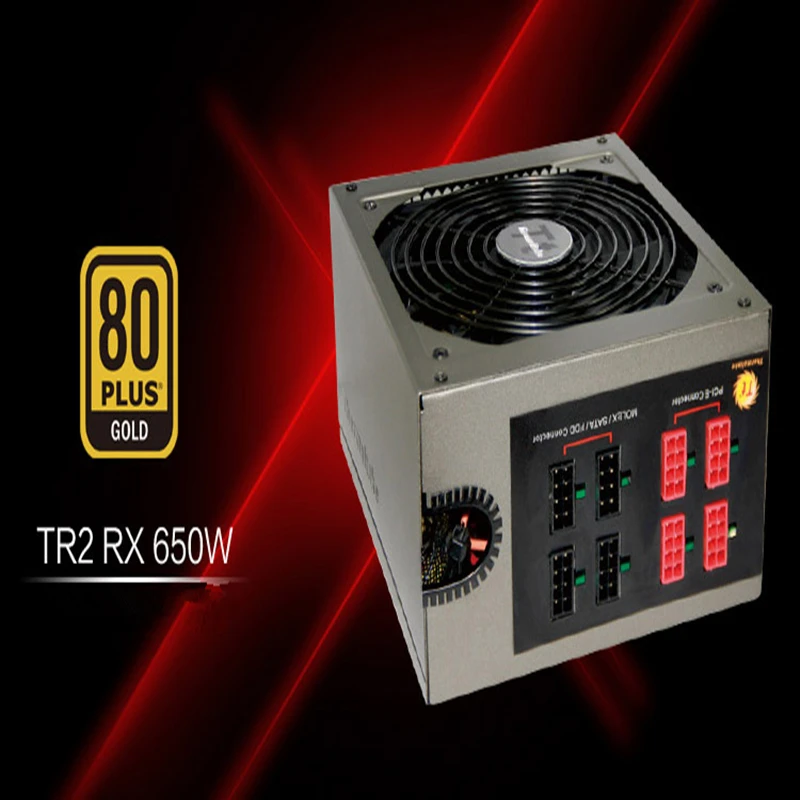 Блок питания для Thermaltake(Tt) TR2 RX 650W ATX 12V 80plus Gold половина модуля игры бесшумный блок питания 650W блок питания TRX-650M