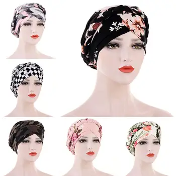 

Women Floral Print Braid Turban Hat Elastic Hijab Cap Hair Loss Cover Headwear Hijab Cap Hair Loss Cover Headwear Hijab Cap Hair