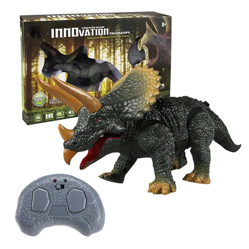 Динозавр RC тираннозавр ИК пульт дистанционного управления умные игрушки Dinobot электрические ходячие Животные Игрушка музыкальный светильник игрушки-спрей