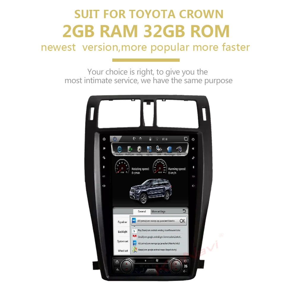 Киринави 13,6 "1 Din автомагнитола на Android 6 с GPS навигация для TOYOTA CROWN автомобильный DVD мультимедийный плеер Автомобильный 2015-2017 wifi