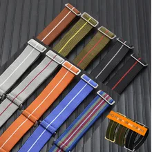 Военный нейлоновый ремешок для часов Nato, французский парашютный мешок, эластичный нейлоновый ремешок для часов 20, 21, 22 мм, ремень для часов с подмаринером