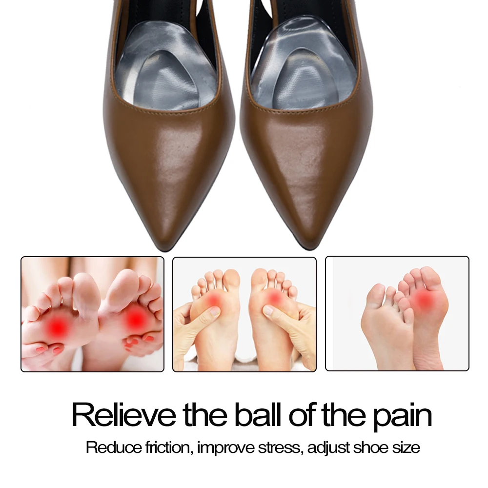 Sumifun Forefoot Shoe Pad Silicone Gel Non Slip Inserts Insoles Arch Support Pads High Heel Elastic Cushion Orthotic 2pcs