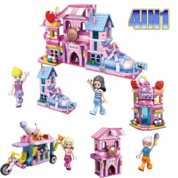 

Educational Compatible Lepining Building Blocks Play House Street View City Garden Bricks Models Toy for Girls Kids Friend