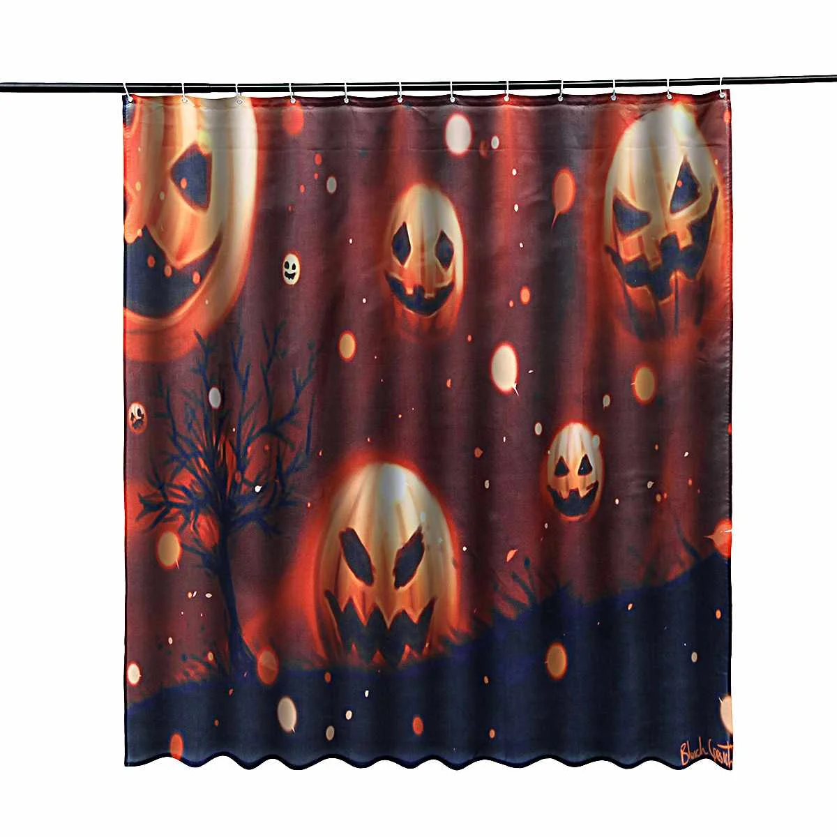 Halloween Type Bathroom Set Shower Curtain Non-Slip Bath Mat Pedestal Rug Toilet Cover Mat Bathroom Curtains Christmas Gifts