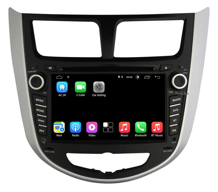 2 din Android 9,0 2G ram автомобильный dvd gps плеер для hyundai Verna Solaris 2011 2012 2013 автомобильный Радио кассетный плеер DSP карта