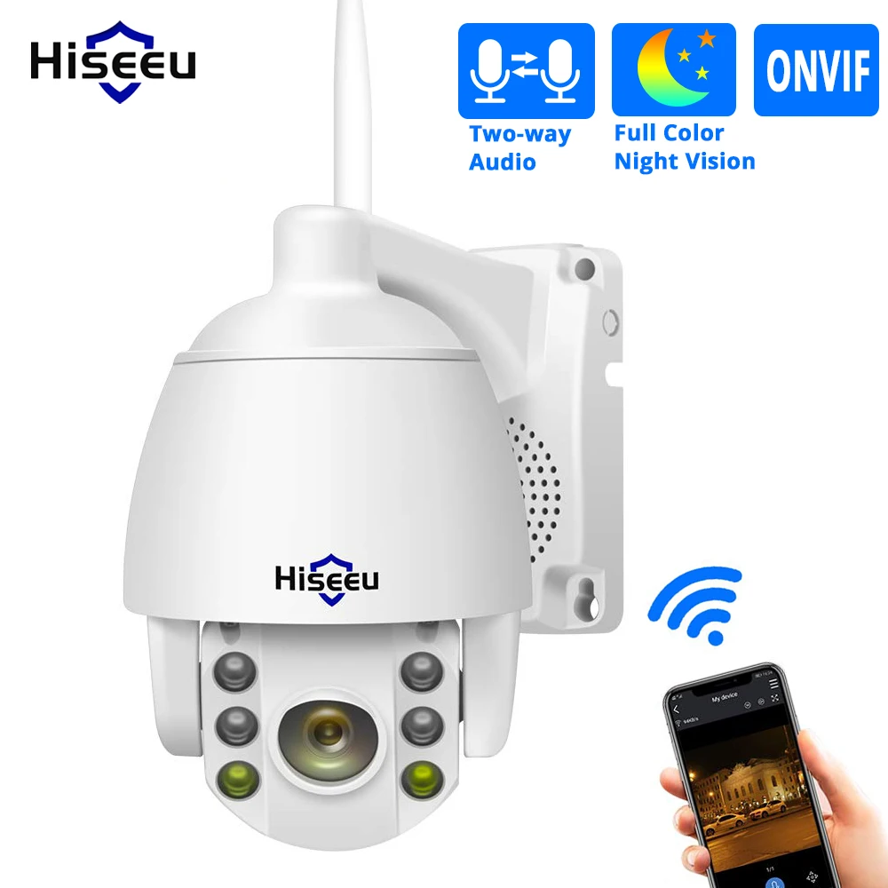 HD 1080P WiFi PT 5X Zoom IP IR Security Camera Full Color Night Vision Outdoor