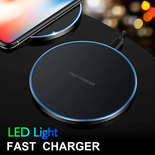 Quick Wireless Charger for iPhone 13 12 Pro Max 11 XS XR X 8 USB C 30W Fast Qi Induction Charging Pad For Samsung S21 S20 S10 S9 6