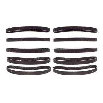 

10Pcs 10x330mm Sanding Belt 60/80/120/180/240 Grit for M10 Sander Adapter Polishing Machine Abrasive Tools For Wood Car