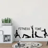 Fitness Time Wall Decal Sport Girls Gymnast Yoga Art Wall Stickers Gym Home Deocration Vinyl Wall Art Mural Girl Sports ► Photo 3/6