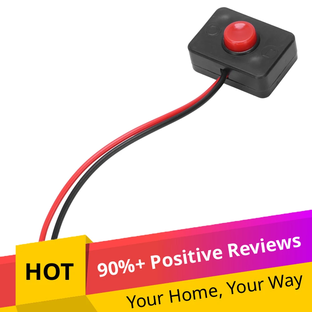 HOT DC 12V2A клеевую основу Кнопка мгновенно экшн проводной переключатель для