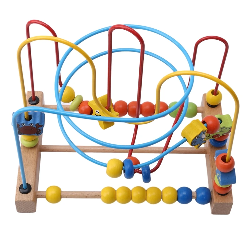 Детские игрушки Besds, Деревянные Игрушки для маленьких животных, детские игрушки вокруг бусин, лабиринт, проволочный круг, игра, детский подарок