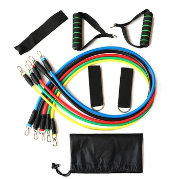 

Resistance Belt Fitness Puller 11 Piece Set of Multi-functional Muscle Yoga Training Rope Strength Training Resistance Belt