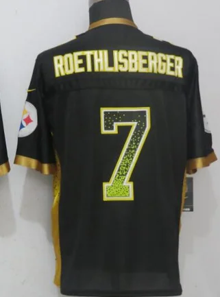 For men А+++ Качественная мужская футболка для взрослых 7 Roethlisberger Drift Fashion Black Elite 19 Smith-schuster - Цвет: For men