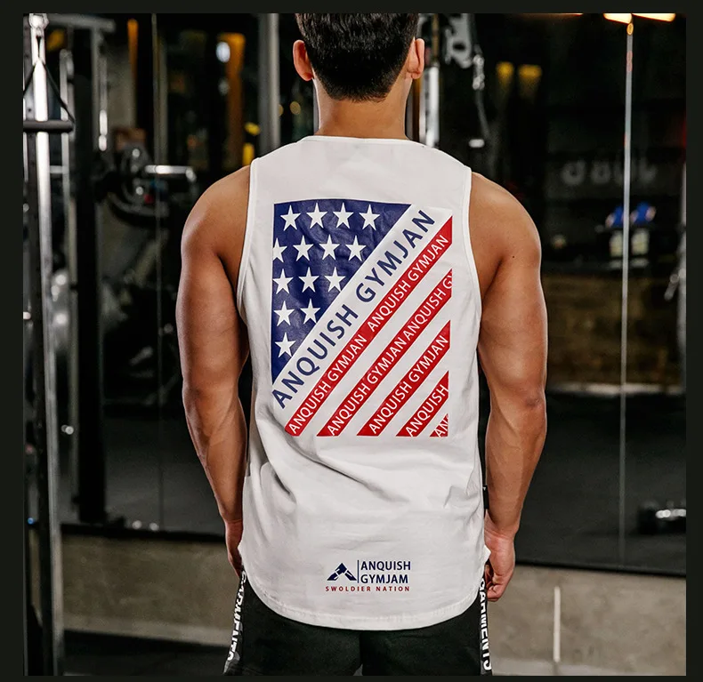 Уличная брендовая мужская Летняя мужская жилетка брендовая хлопковая Высококачественная толстовка модная майка для занятий бодибилдингом jogger muscle мужской спортивный жилет без рукавов