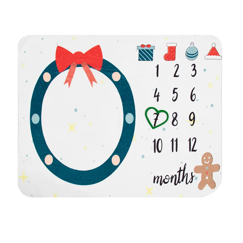 

Baby Blanket Soft Flannel Photography Monthly Photo Newborn Children Christmas Snowman Milestone Sleeping Bath Crawling Mat