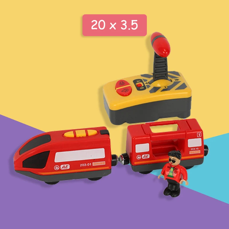 Детский Электрический поезд игрушки Магнитный слот Электрический поезд с двумя вагонами поезд деревянная игрушка подходит T-homas трек деревянный трек Brio - Цвет: WJ-DD-32
