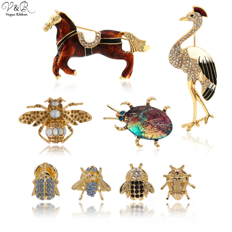 Эмалированная брошь в стиле аниме стразы эпоксидная виде насекомых