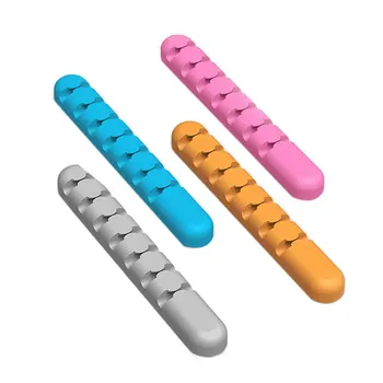 

Wire Organizer Silicone Car Silicone Cable Winder Desktop Cable Holder 7-Channel Home Office USB Lead Audio Cables Mouse Cord
