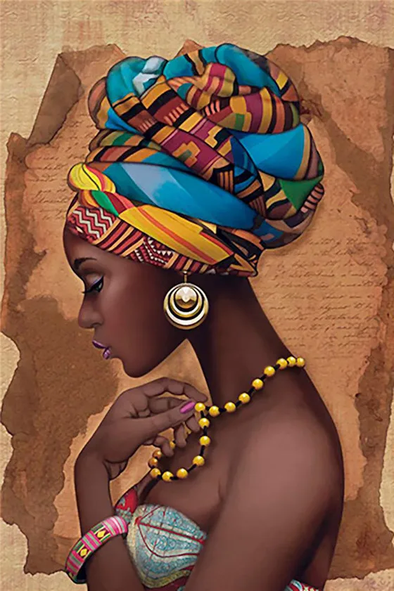 Africa-canvas-painting-Wall-Art-Painting-Pictures-Posters-and-Prints-Black-Woman-On-canvas-home-decor (1)